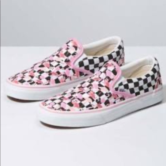 flamingo checkered vans